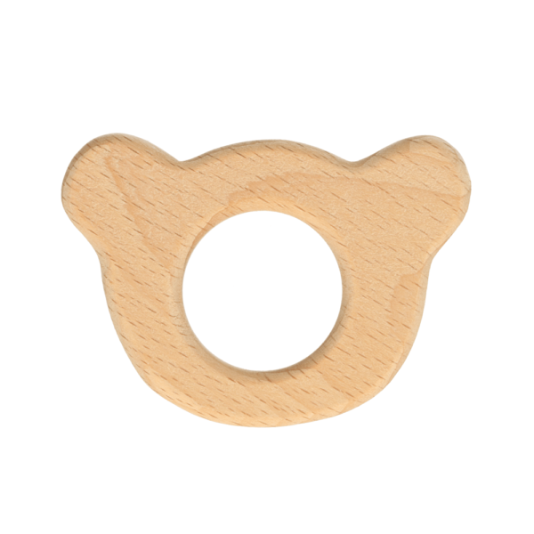 HOUTEN BERENHOOFD RING 6,5X4,5CM